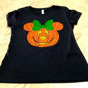 Disney Mickey Mouse Pumpkin Halloween Tee